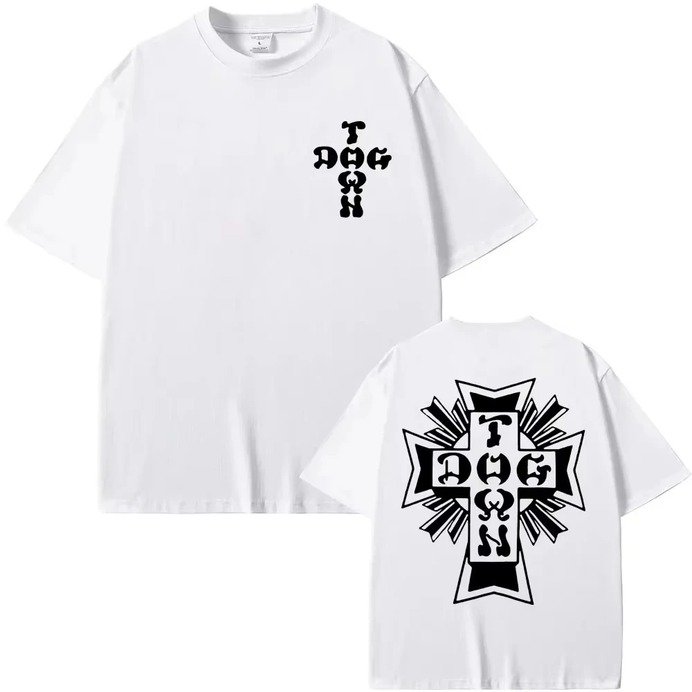 Best Famous Dogtown Graphic Black White Logo Print T Shirt Men Women Hip Hop Punk Rock Tee Streetwear Male Fashion Casual Tshirt