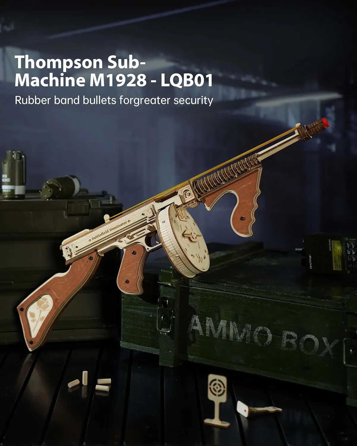Robotime Rokr 3D Puzzle Thompson Submachine Gun Blocks Model Buliding Kit Toys for Children Kids Birthday Unique Gifts - LQB01 - Image 2
