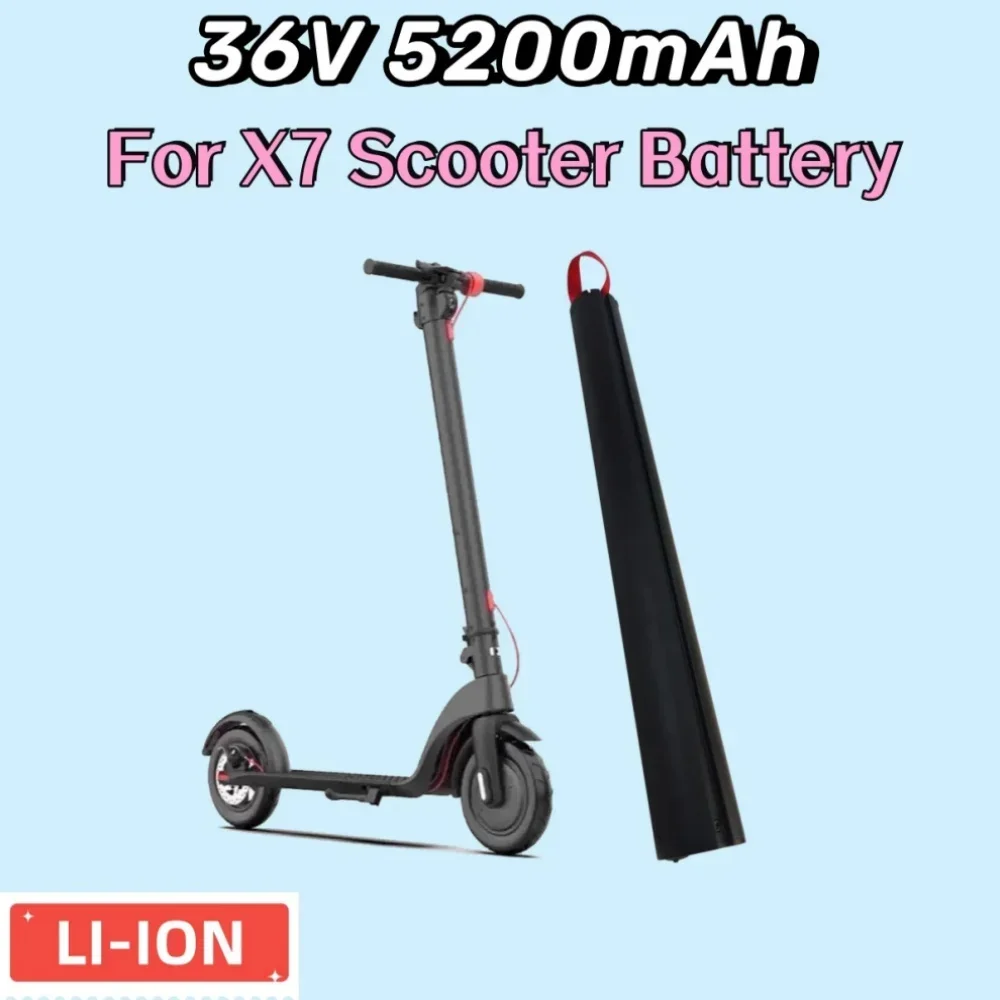 

36V 5.2Ah X7 Scooter Battery Foldable Built-in Rechargeable Batteries For Huanxi HX X7 Scooter Electric Scooter Battery 36v