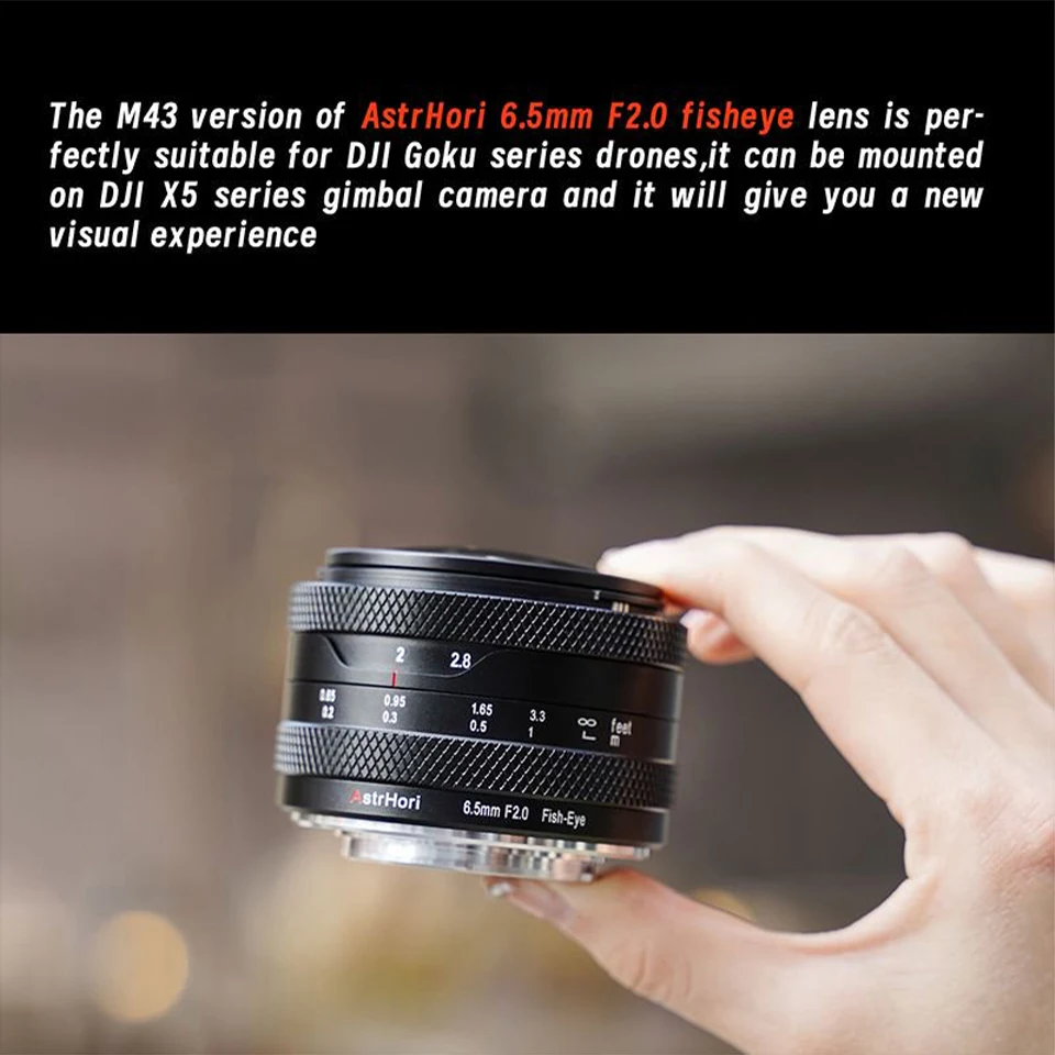 AstrHori 6.5mm F2.0 APS-C 매뉴얼 192 ° 초광각 원형 어안렌즈 (E X M43 RF Z 마운트) - 별빛 사진 촬영용