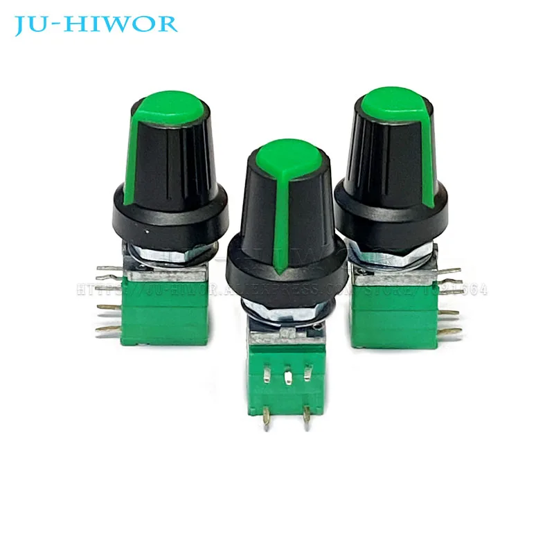 10-Pack RK097G 6-Pin Sealing Potentiometers With Switch - 5K Ohm For Audio Amplifiers
