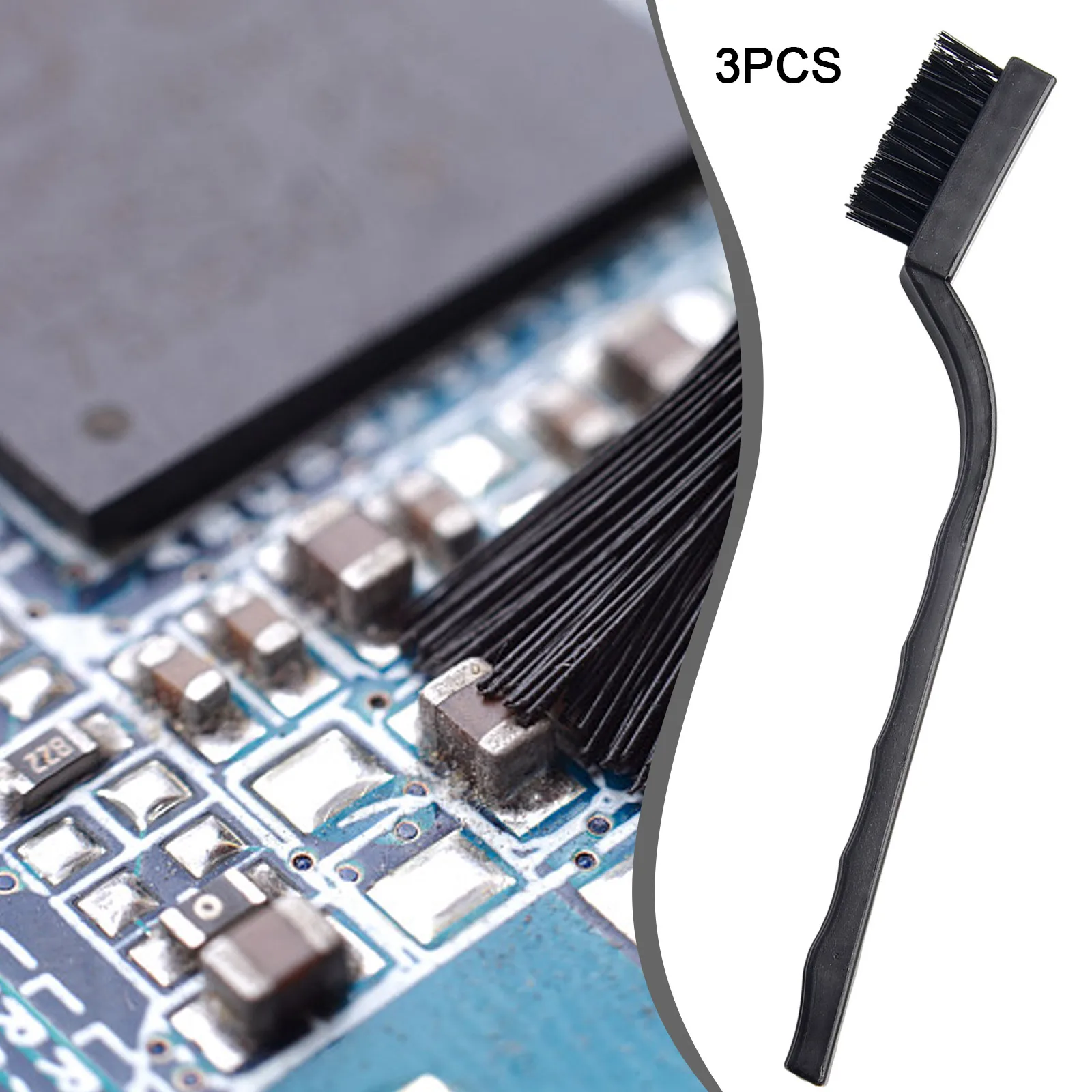 3Pcs 170mm Anti Static ESD Cleaning Brush Dust Removal Brush Non Slip Handle Mobile Phone Tablet PCB Repair Soldering
