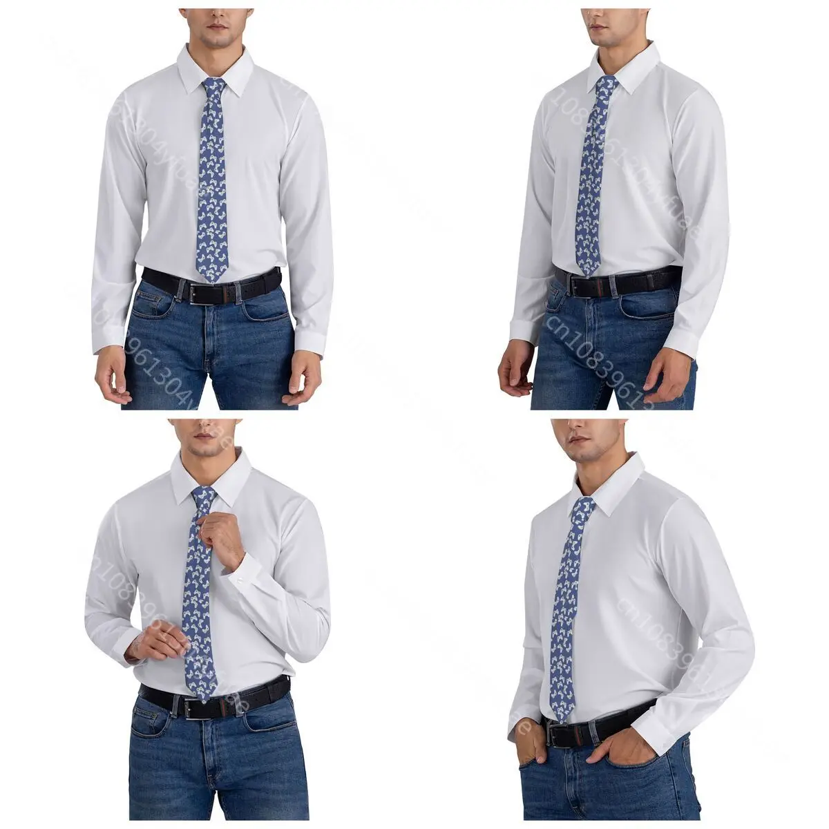 Born To Be A Gamer Neckties Men Women Polyester 8 cm Video Game Controller Neck Ties for Men Skinny Wide Accessories