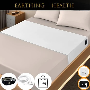 Wholesale 2pcs Earthing Bedsheets with Conductive Silver Fiber Antistatic Health Protection Grounding Sheets Improve Health 1
