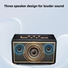 Lonzuer Class D Amplifier 80W Wireless Bluetooth Speaker 2.1 Channel Wooden For Home Subwoofer Desktop Sound Audio Speaker 3