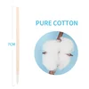 500pcs Disposable Wooden Cotton Swabs Eyebrow Eyeline Lips Makeup Aid Tools Ultra-fine Tip Head Nails Ear Cleaning Cotton Sticks 5