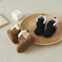 Suefunskry Toddler Baby Girls Boys Snow Boots Winter Warm Soft Sole Plush High Top Boots Non Slip Shoes 2