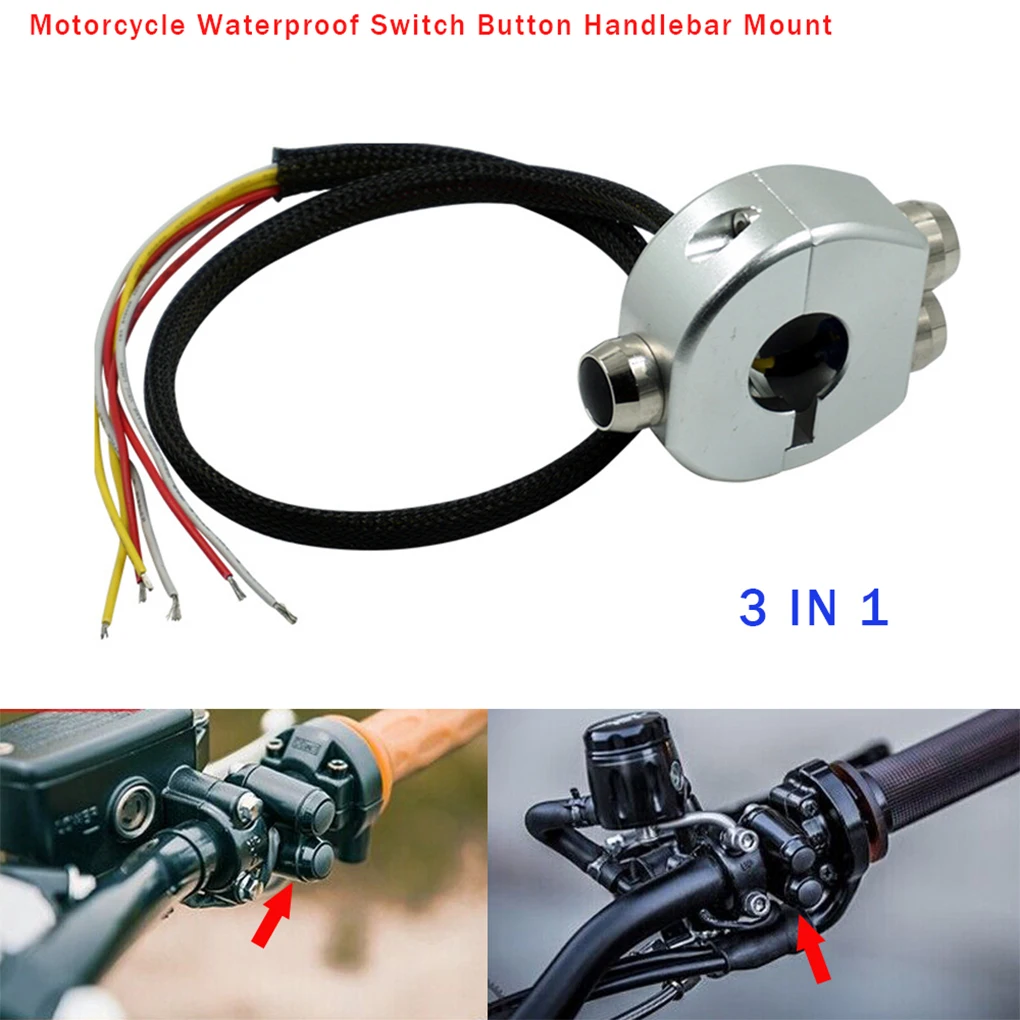 

7 8 дюймов 22 мм мотоциклетный переключатель из алюминиевого сплава Кнопка для мотоцикла крепление на руль