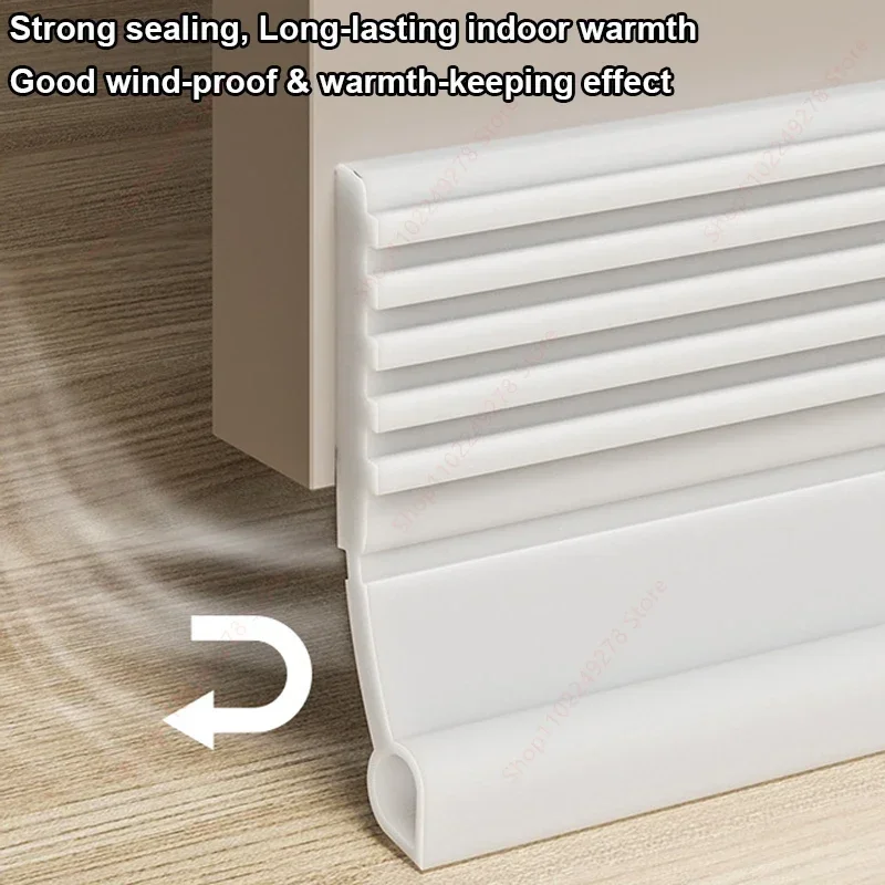 Door Bottom Sealing Strip New 1M Windproof Dust Stopper Guard Rain Weatherstrip Noise Reduction Insulator Sealer Home Hardware