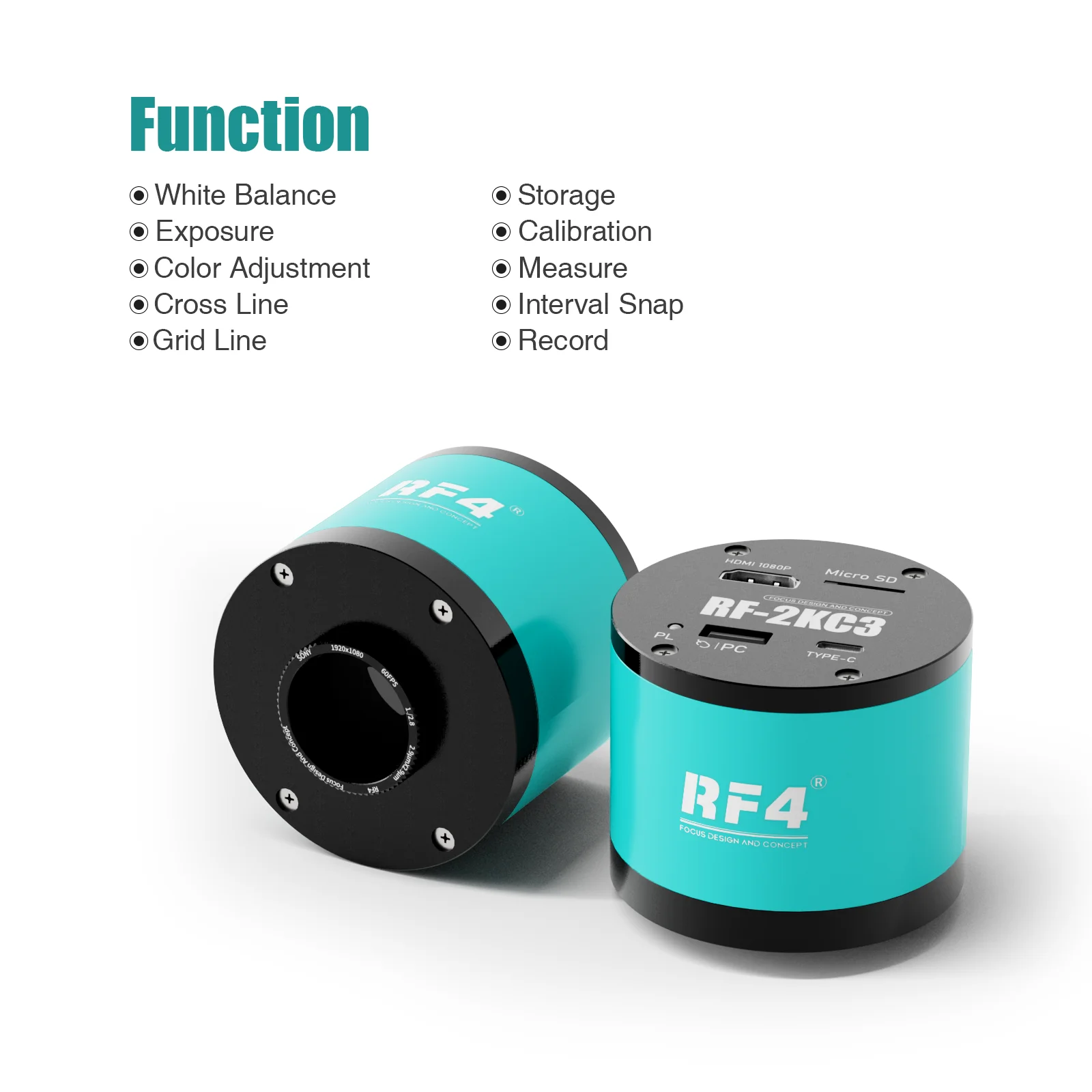 RF4 Full HD 2K Microscope Camera RF-2KC3 1 RF4 Full HD 2K Microscope Camera RF-2KC3 1
