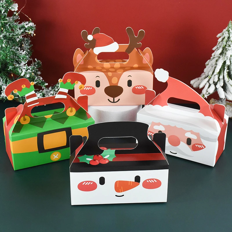 

Merry Christmas Candy Box Cute Santa Claus Snowman Gift Packaging Box for Navidad Natal Noel Party Decoration Christmas Supplies