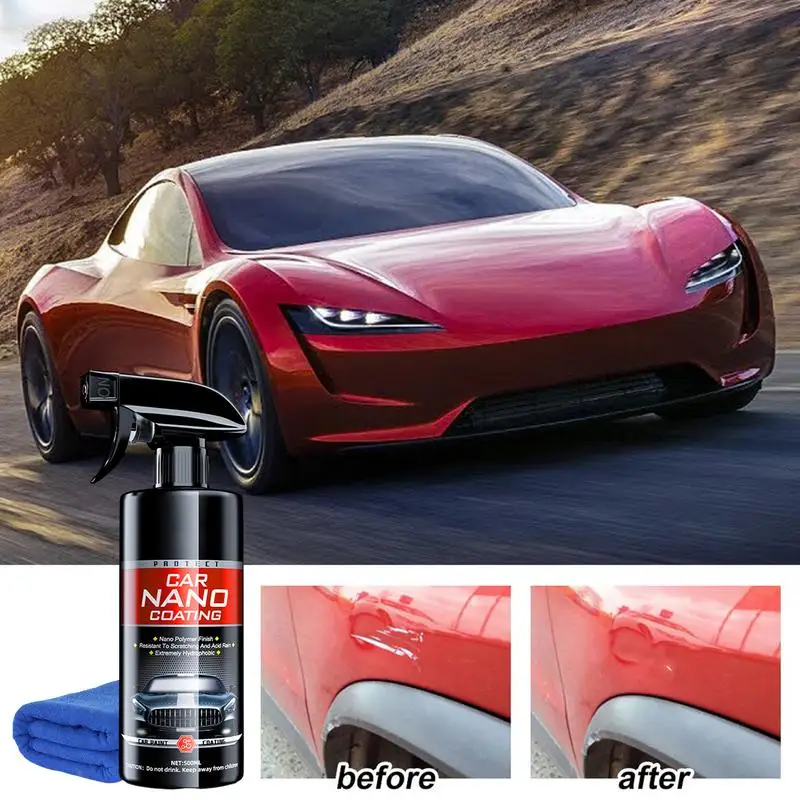 

Coating Agent Spray 500ML Ceramic Coating Nano Spray Fast Fine Scratch Repair Quick Car Hydrophobic Spray Refresher For Car