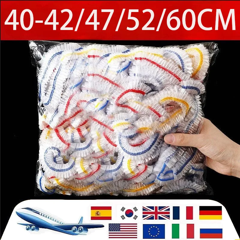 Food Cover Colorful Disposable Food Cover Dust Food Grade Fresh Lids Elastic Plastic Wrap Shower Cap Fruit Cover Fresh Keeping Bag
