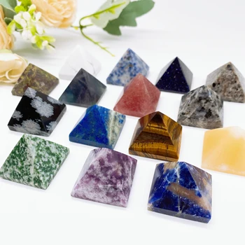 Tiger Eye & Fluorite Crystal Pyramid 1