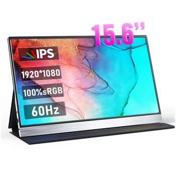 15.6 Inch 1080P Portable Monitor 100%sRGB IPS Screen Aluminum Alloy Shell HDR Game Display For Computer Laptop Xbox PS4/5 Switch 1