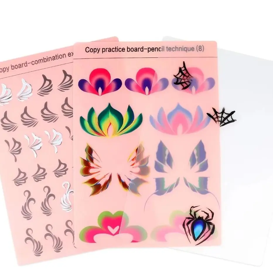 12pcs Painting practice Template Non toxic and washable Reusable Face Paint Exercise board for Body Art Painting Halloween Party body face paint face body paint body painting stencils
