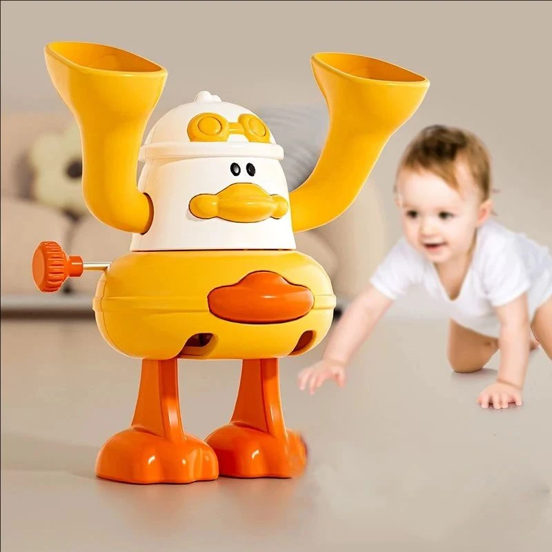 Crawling Baby Toys 6 12 Months Rolling Clockwork Duck Wind Up Infant Tummy Time Baby Toys Early Educational for Babies Gift wind up toy,baby crawling toy