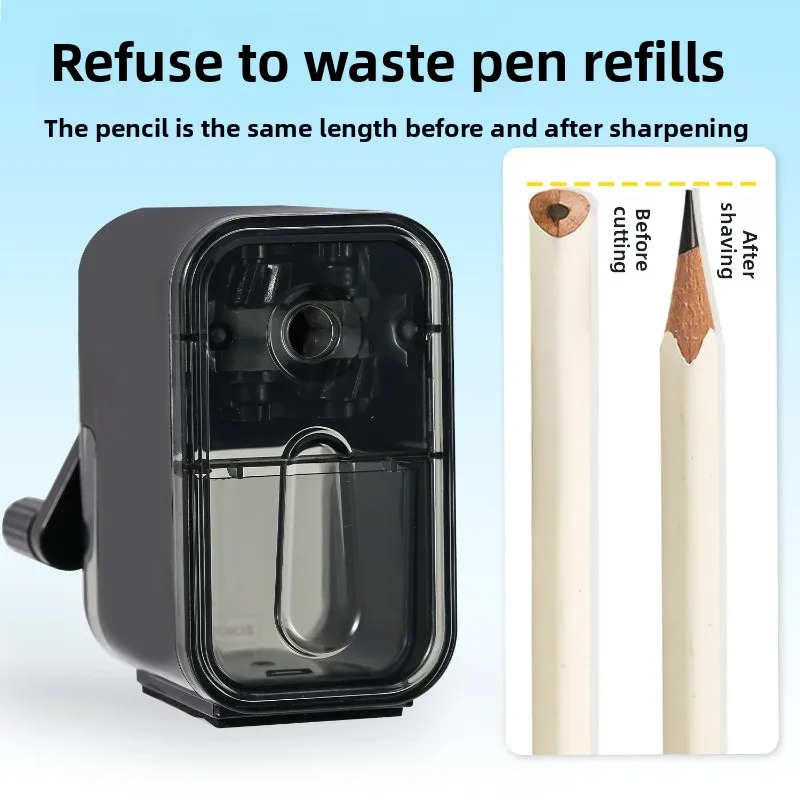 Automatically Enters Lead Pencil Sharpener Desktop Rotary Anti Sticking Lead Hand-cranked Mechanical Tool