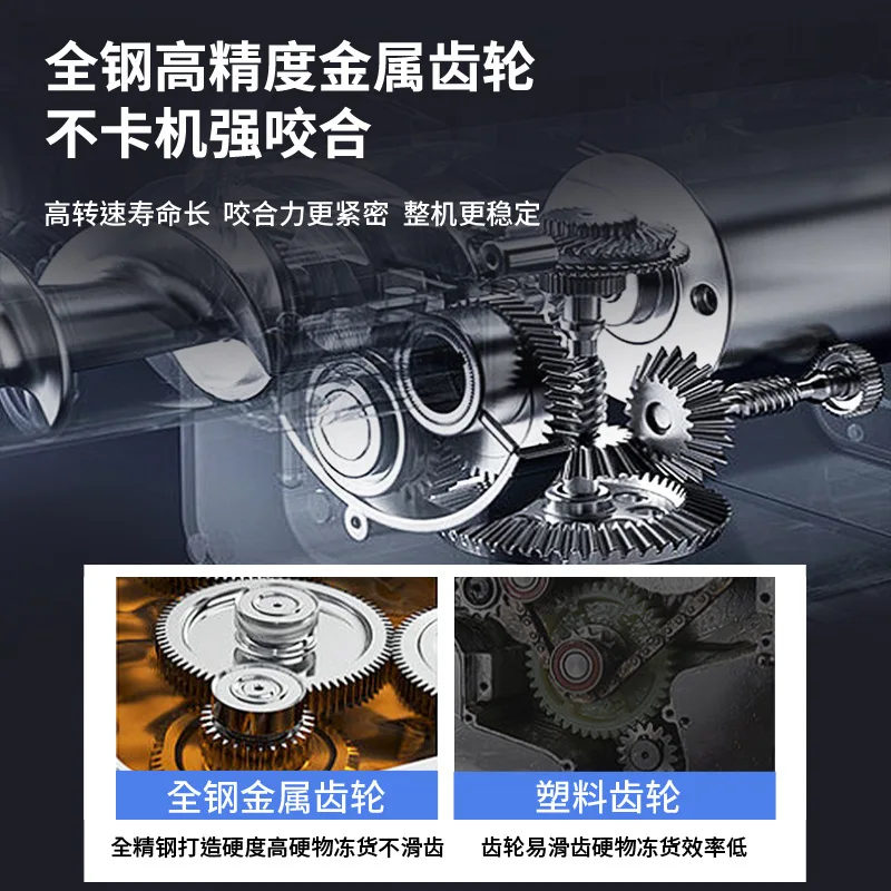 Stainless Steel Commercial Meat Grinder Electric Multifunctional Home Use Sausage Maker Mincer Slicer 3