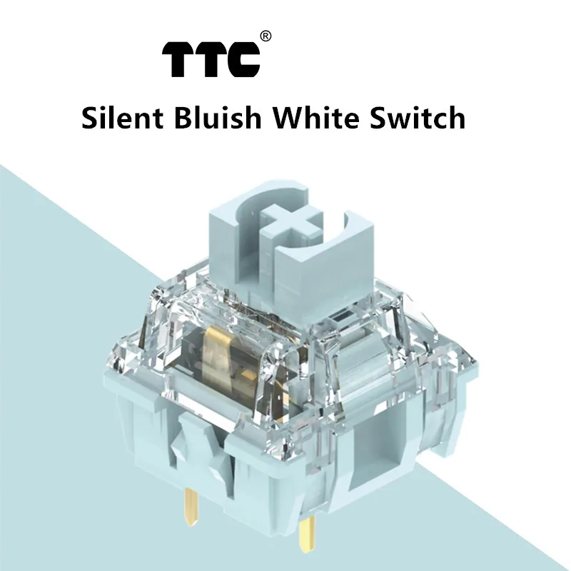 TTCSilentBluishWhiteSwitchforMXMechanicalKeyboardDIYCustomSwitchesMuteAxis3Pin