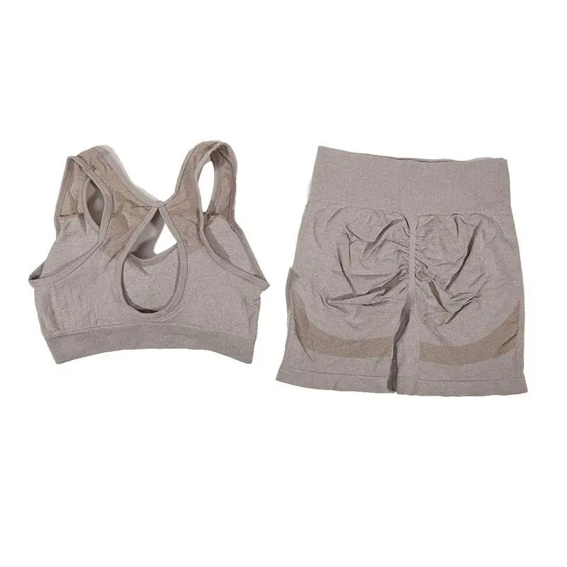 Womens Yoga Set - Fitness Vest  Shorts for Running and Workouts