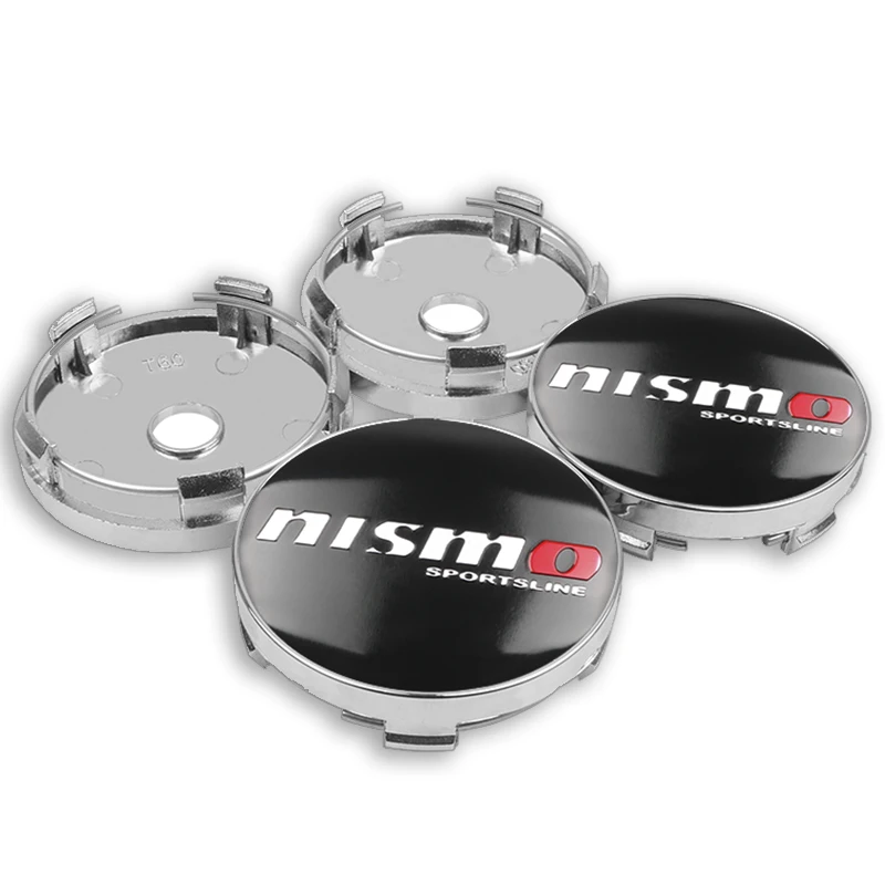 4pc 56+60mm nismo logo Wheel Center Hub Caps Car Emblem Badge Wheel