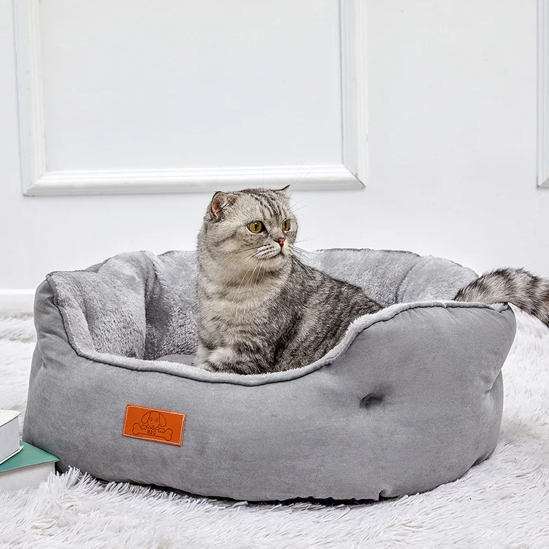 

Large Size Pet Dog Bed Comfortable Round Dog Kennel Ultra Soft Washable Dog Cat Cushion Bed Winter Warm Doghouse Dropshipping