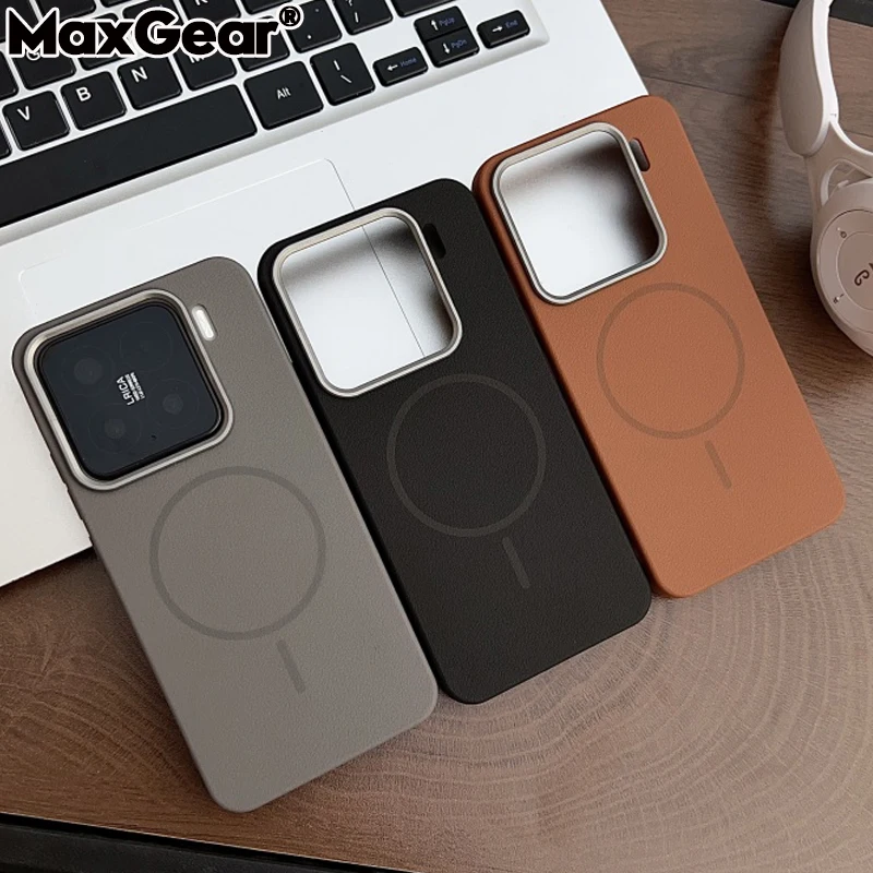 Slim Magnetic Leather Wireless Charging Shockproof Cover