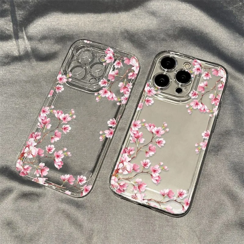 Peach Blossom Shockproof Soft Phone Case Cover