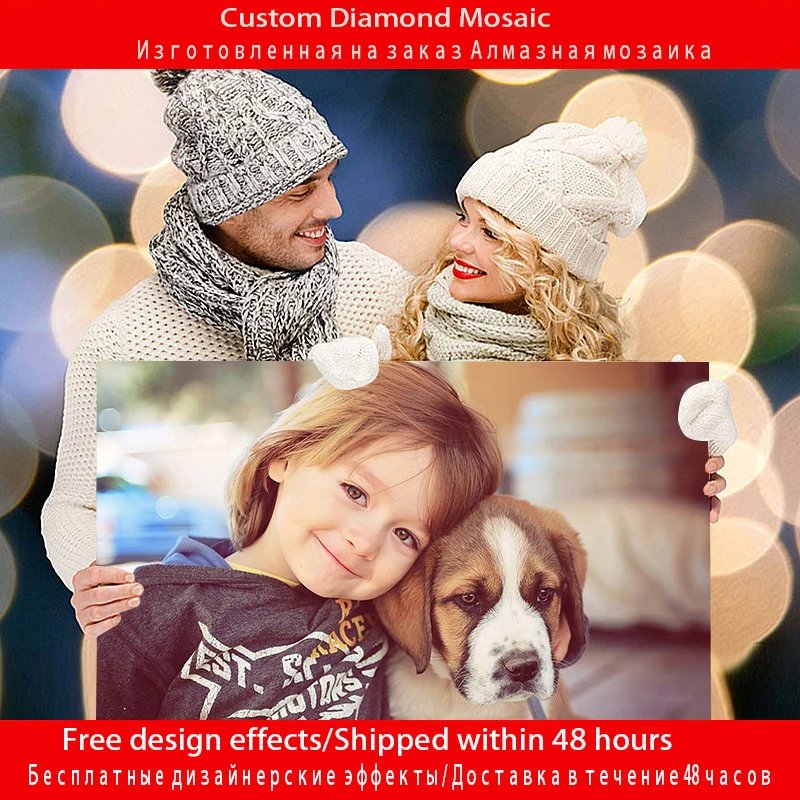 5D Diamond Painting Photo Custom Diamond Mosaic Full Square/Round Diamond Embroidery DIY Home Decor Rhinestones Painting