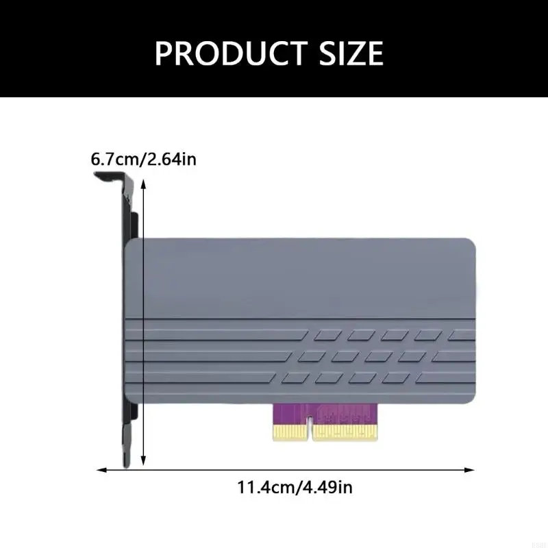M.2 NVMe Solid Disk Converter 128Gbps Fast Transfer with PCIe 5.0X4 Connection for 10000Mb Fast Read and Write Speeds