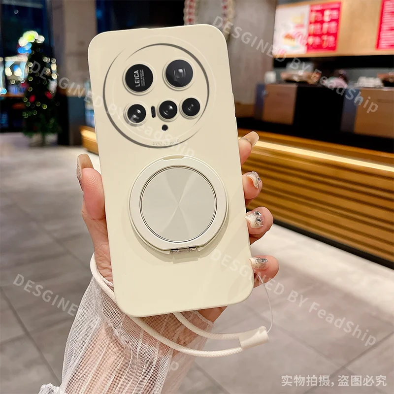 Magnetic Silicone Phone Case with Stand and Screen Protector