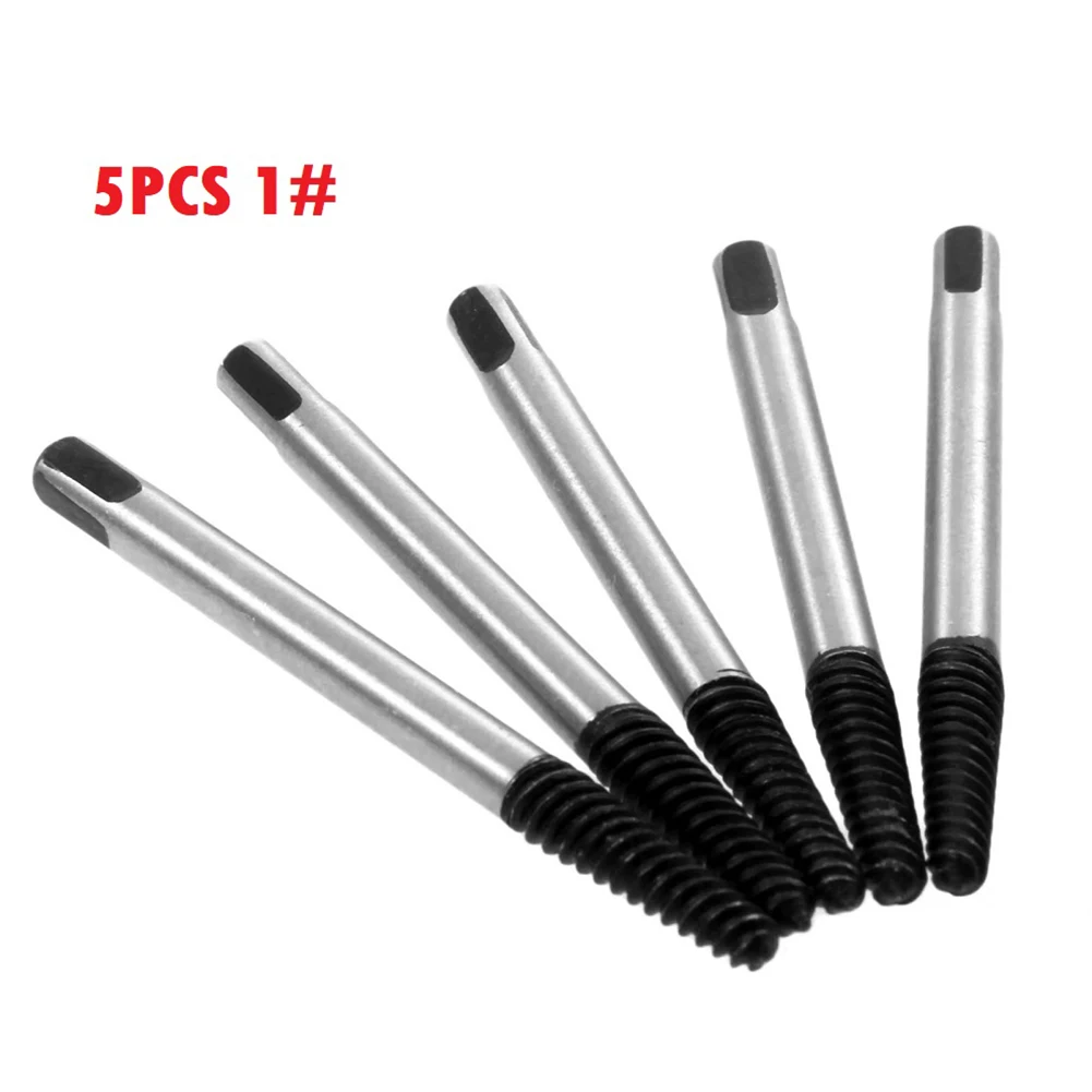 5pcs Hex Screw Extractors Tool Broken Damaged Screw Extractor Drill Bit Guide Set Broken Bolt Remover Easy Out Set Power Tool