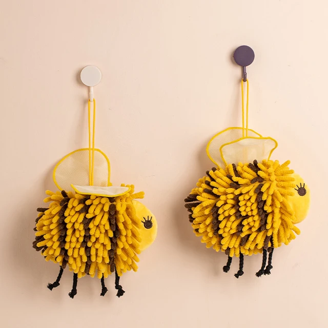 즉시 손을 말려주고 집을 밝게 장식하는 귀여운 꿀벌 모양 핸드 타올