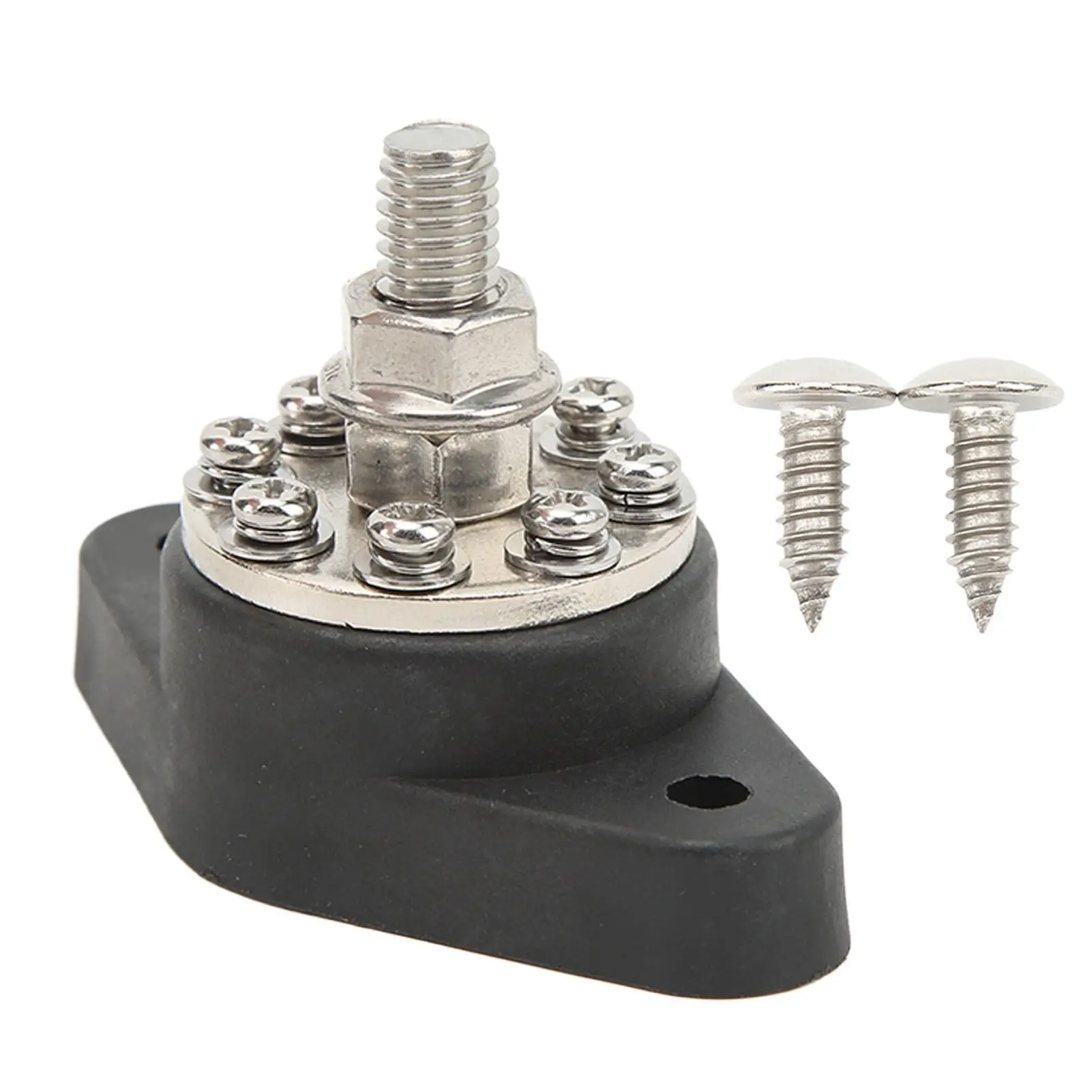 M10 Battery Junction Bus Bar Kit-3/8in Power Distribution Terminal for 12V/48V for electrical Devices