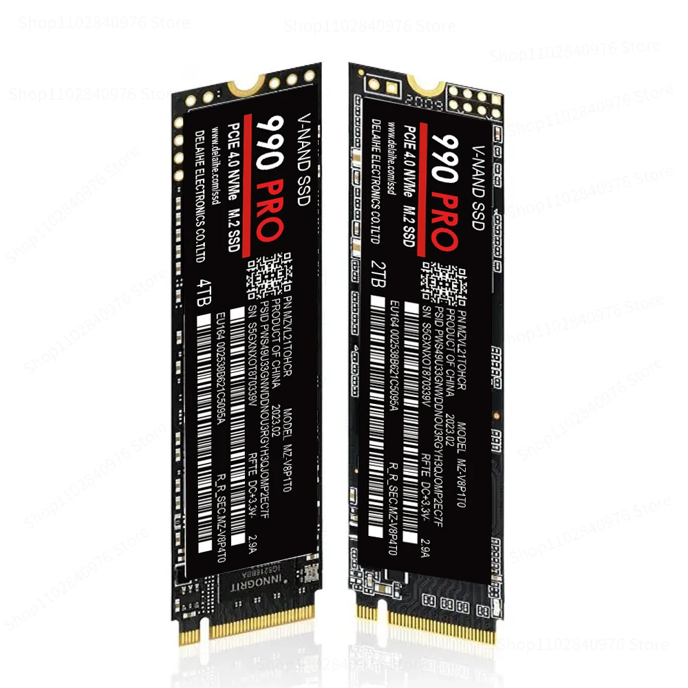 990PRO 4TB Hard Drive Disk NVME Ｍ2 SSD 1TB High-speed NMVE M2 SSD Drive PCIE 4.0 Solid State Drive Internal Hard HDD for Laptop