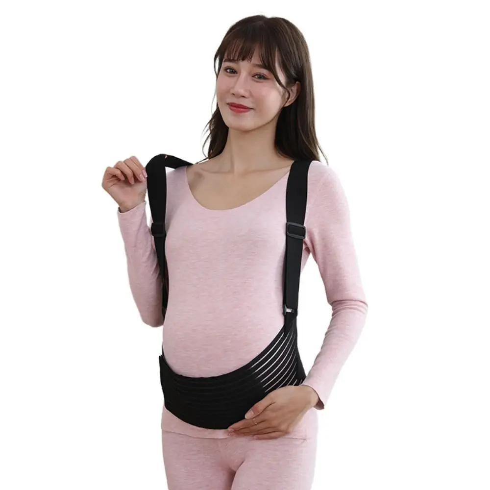 Adjustable Prenatal Support Belt Ultra-thin with Shoulder Maternity Belly Bands Breathable Pregnancy Abdominal Binder