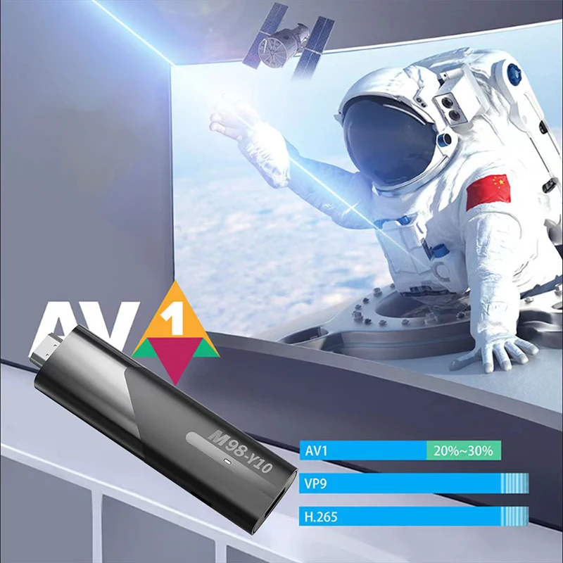 TV Stick M98 Y10 Smart TV Stick Android 13 BT 5.0 ATV Allwinner H618 2.4G 5G Dual Wifi HDR10 6K Media Player TV Box