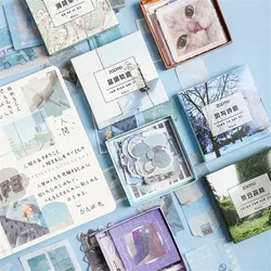 Autocollants Kawaii pour matériel de papeterie, 80 pièces/ensemble, autocollants de joyeux noël, esthétique, paysage, pour Journal, Scrapbooking, DIY bricolage 