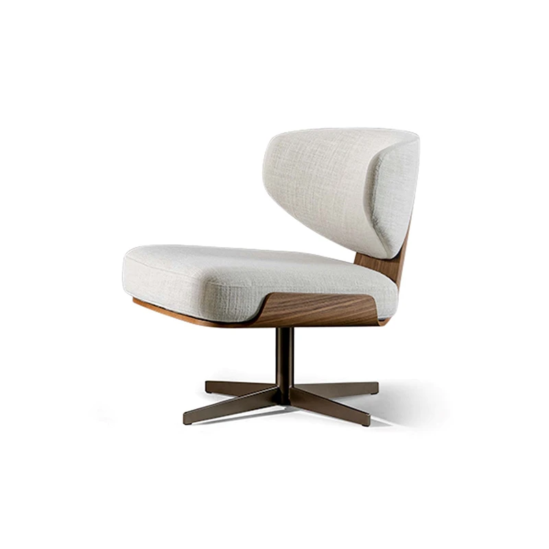 

Customized Italian minimalist light luxury fabric sofa chair, leisure chair, modern minimalist living room, study chair