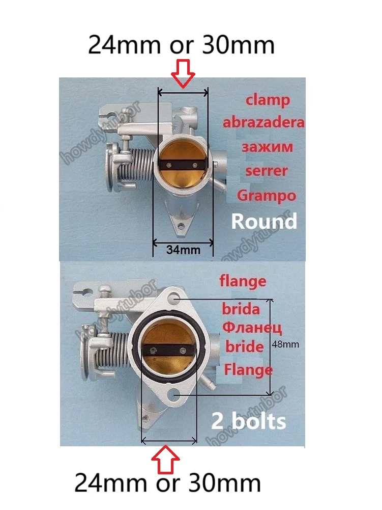 Additional Machining Costs For Special Dimension Throttle Body 24mm 30mm