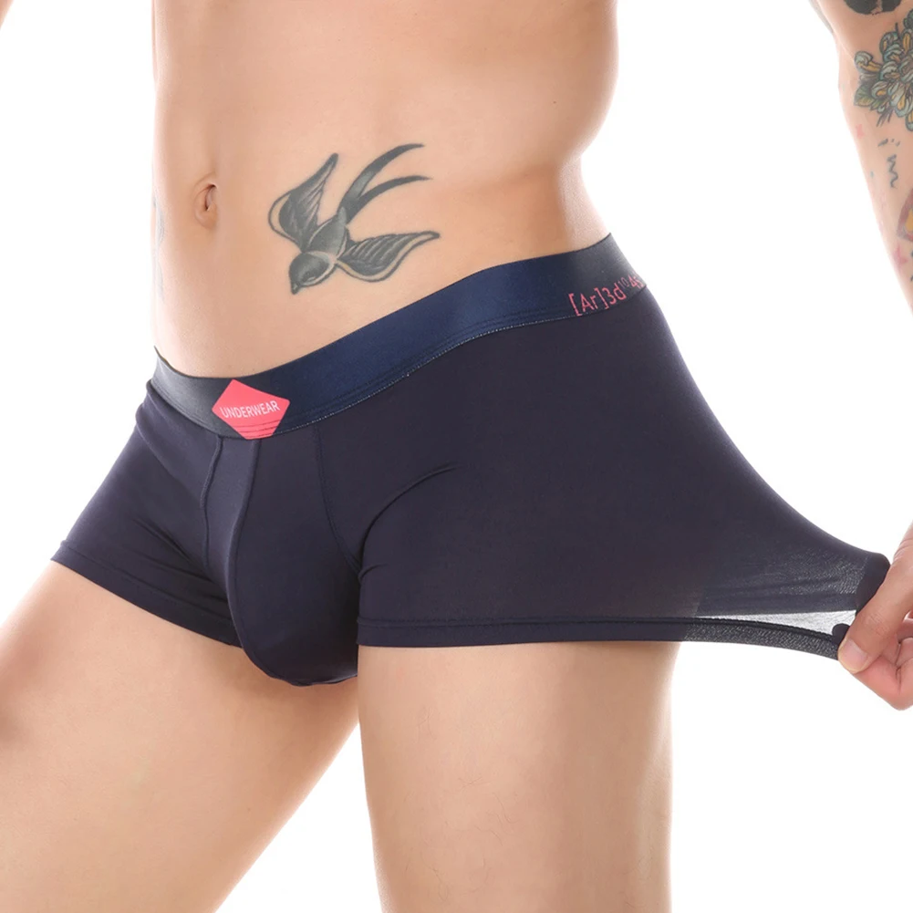 

Men Modal Underwear Super Elasticity Boxer Pouch Pouch Briefs Soft Lingerie Breathable Trunks Bikini Shorts Underpants Swimwear