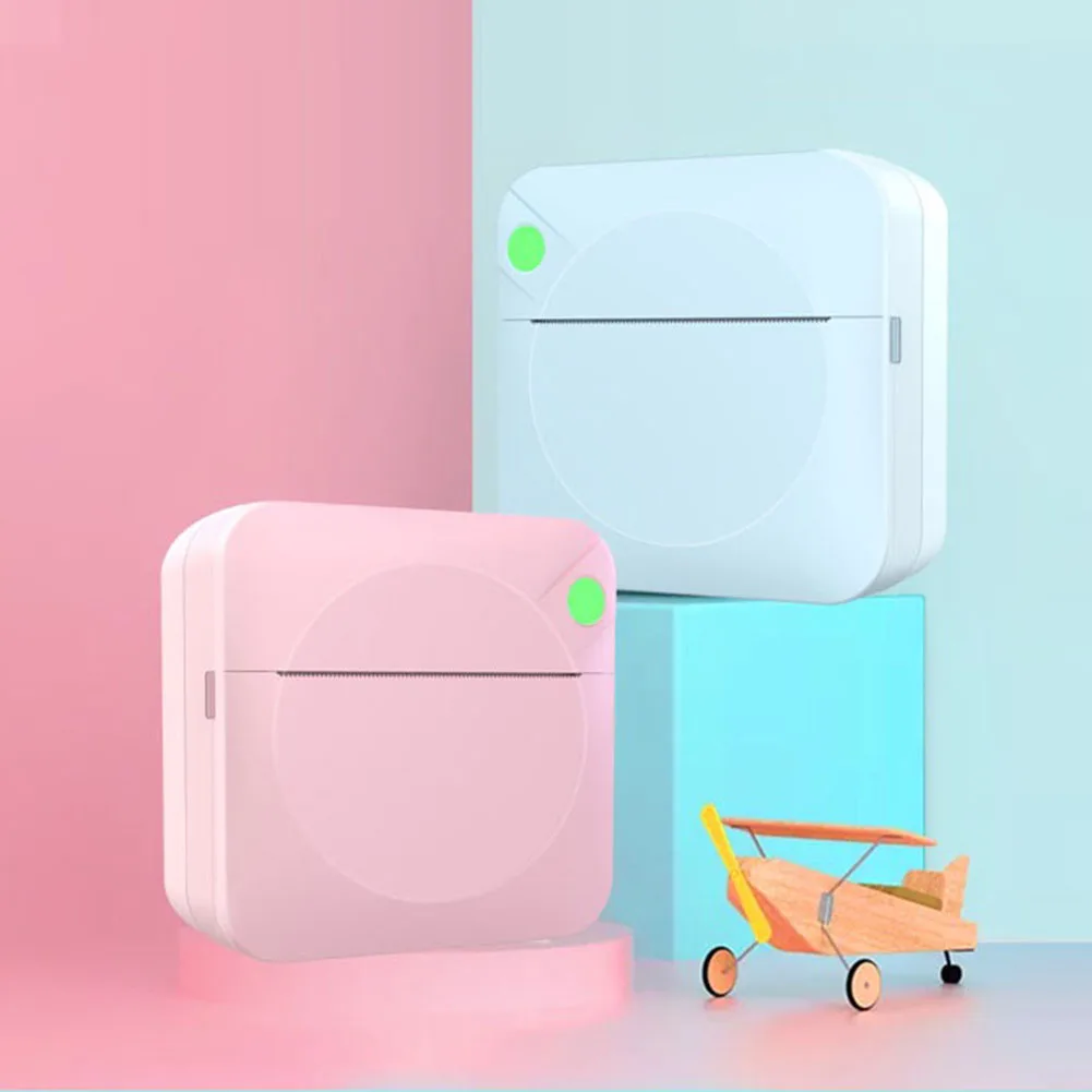 무선 무잉크 포켓 프린터, USB 케이블 포함, 열전사 인쇄 스티커, 1200mAh 자체 접착 라벨 프린터, 미니 열전사 프린터