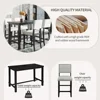 5 Piece Dining Table Set for 4,Counter Height Kitchen Table Set and 4 Cushioned Chairs for 4 Persons Dining Room Table Set 5