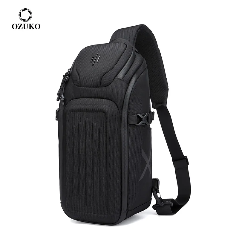 

OZUKO New Fashion Men Business Chest Bags Pack Multifunction Waterproof Male Travel Crossbody Bag Casual Sport Trip Shoulder Bag