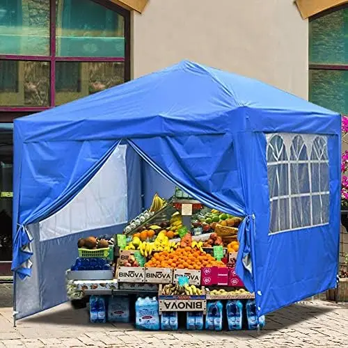 

FT Pop up Canopy Tent Enclosed Instant Canopy Shelter Portable with Removable Sidewalls and Mesh Windows Waterproof (White（Fou
