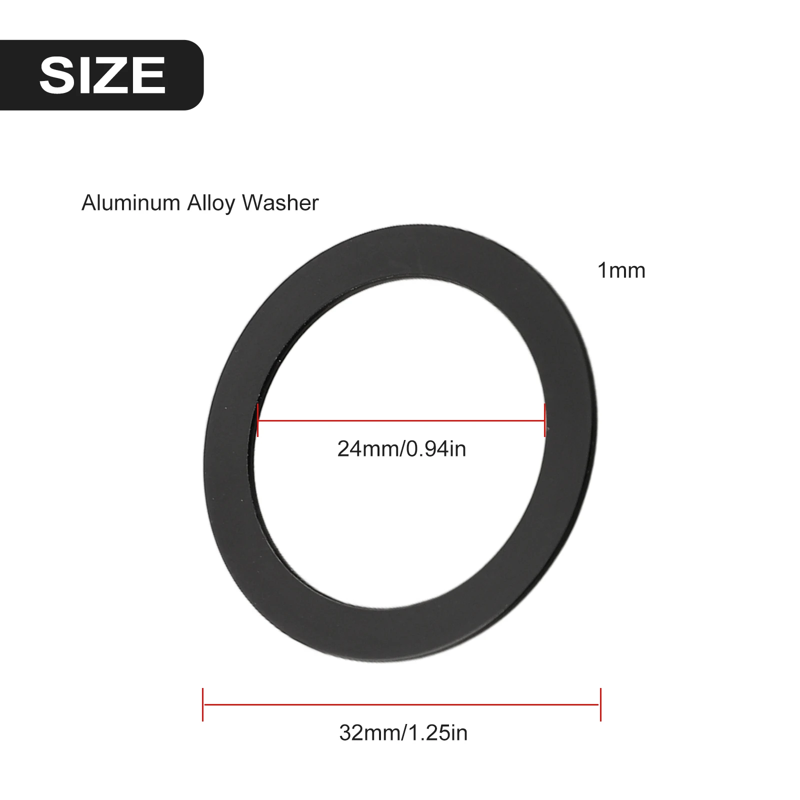 

Bicycle Washer Spacer 24mm Komponent Replacement 1/2/3mm Accessories Adapter Aluminum Alloy Axle BB86 Bike