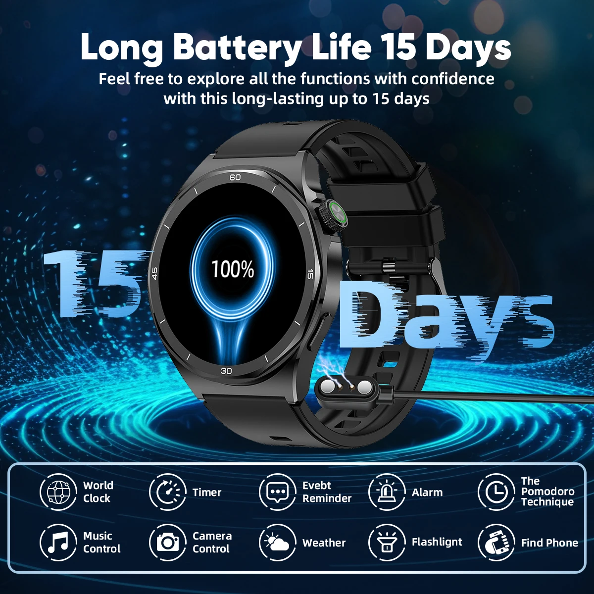 LIGE New Smart Watch 400mAh Battery Waterproof Sports Men 1.49" HD Bluetooth Call Health Monitor Smartwatch For Android iOS 2025