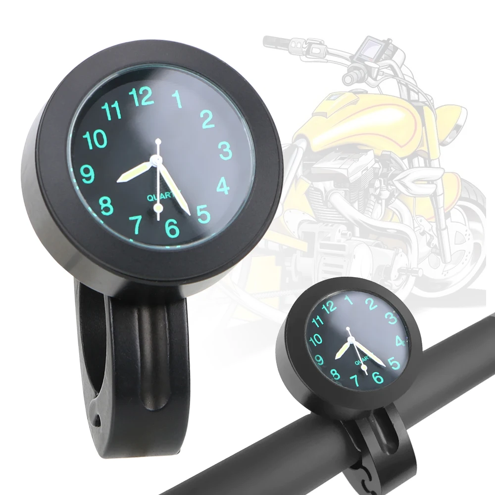 Motorcycle Handlebar Clock Motorcycle Handlebar Quartz Clock Bicycle Watch Aluminum Waterproof