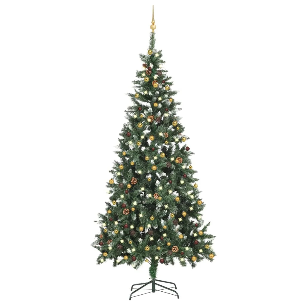 Albero Di Natale Artificiale Con Led E Palline Cm